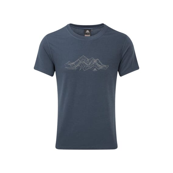 Mountain Equipment Groundup Mountain T-Skjorte Denim Blue